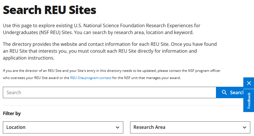 Research Experiences for Undergraduates (REU): Paid Research Opportunities Nationwide